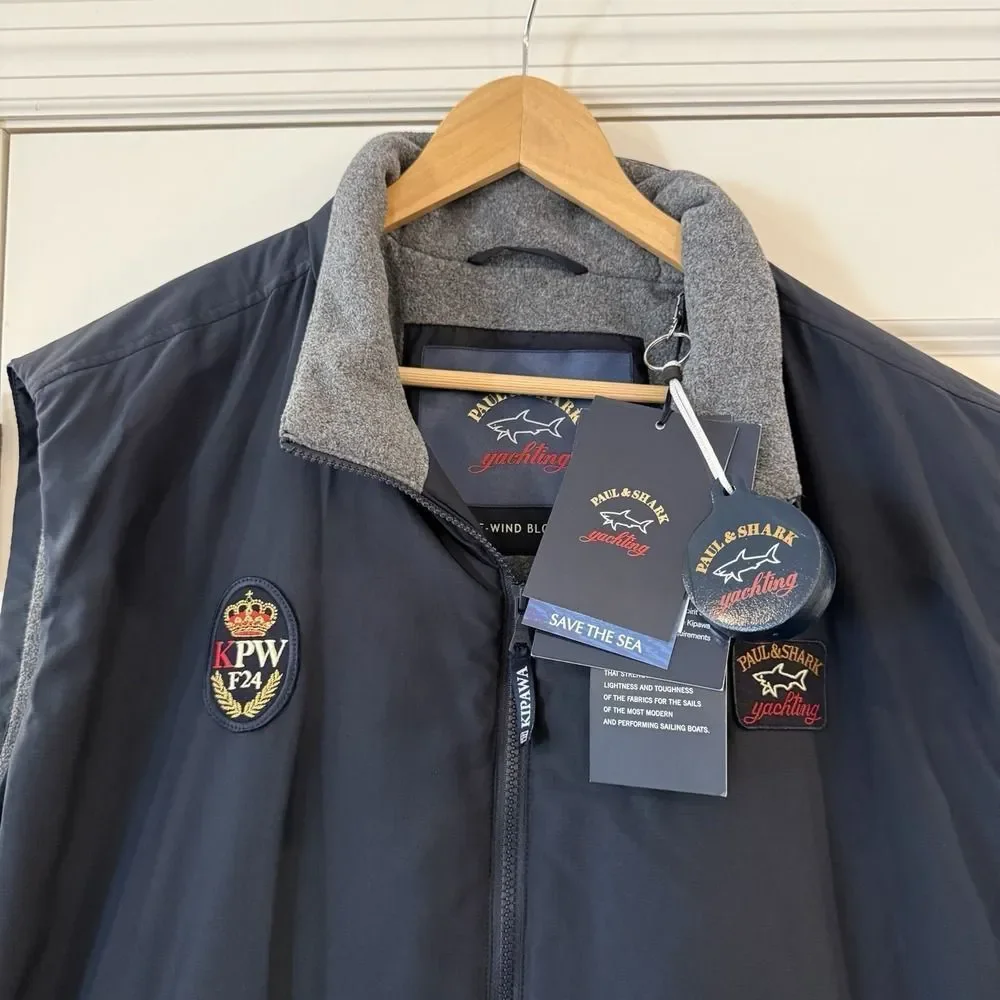 NWT Paul & Shark YACHTING Men's Wind Vest Gillet RE-Wind Block Kipawa 4XL